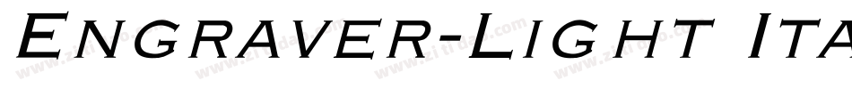 Engraver-Light Italic字体转换
